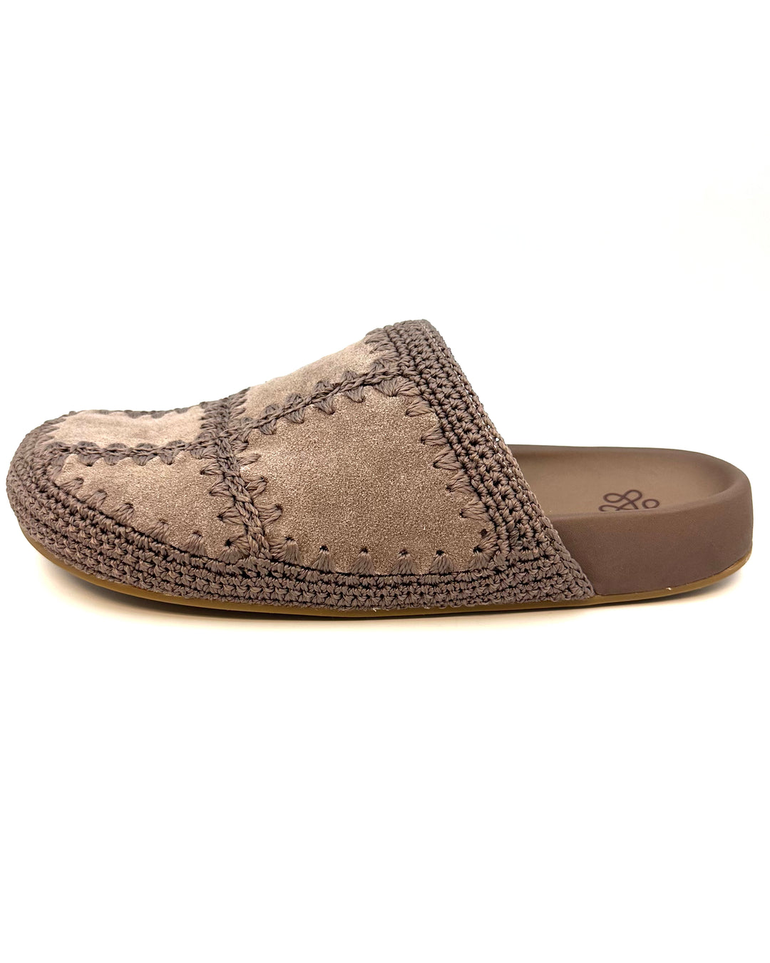 Dusty Brown Embroidered Clog - Size 8, 9, and 10