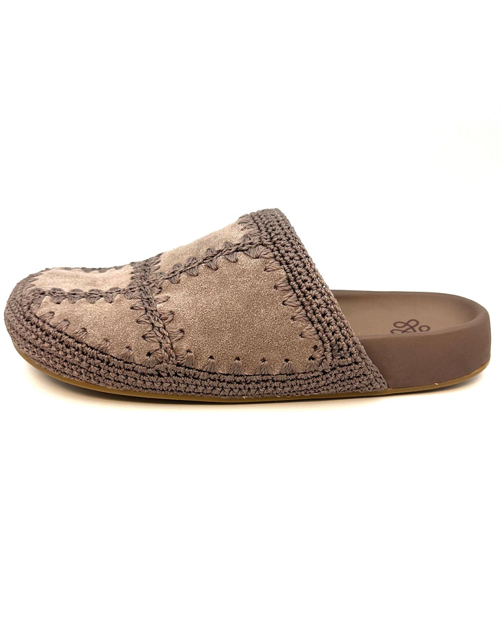 Dusty Brown Embroidered Clog - Size 8, 9, and 10