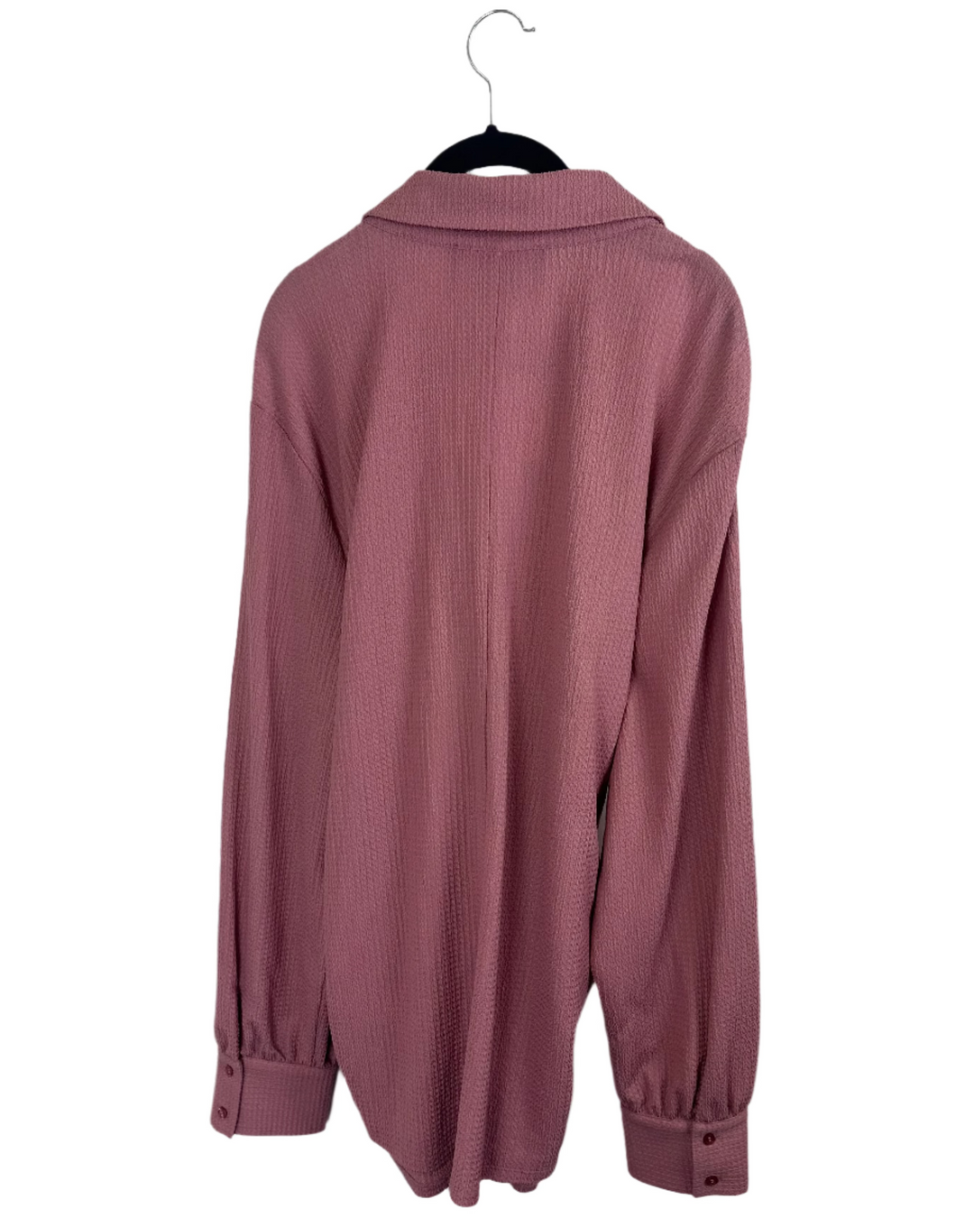 Light Pink Waffle Knit Blouse - Size 2x