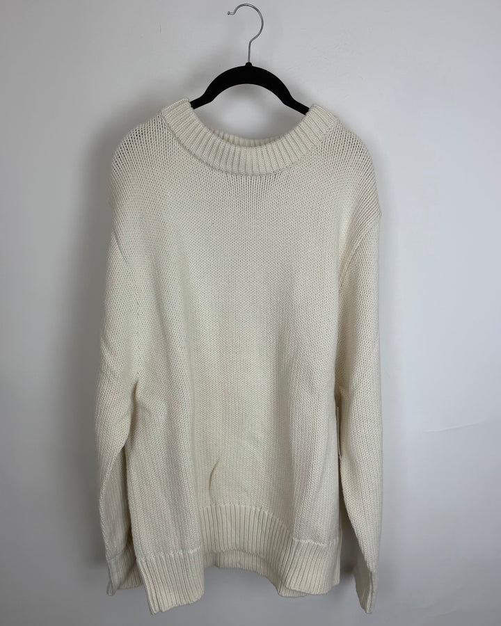 Ivory Thick Knit Sweater - Size 8/10