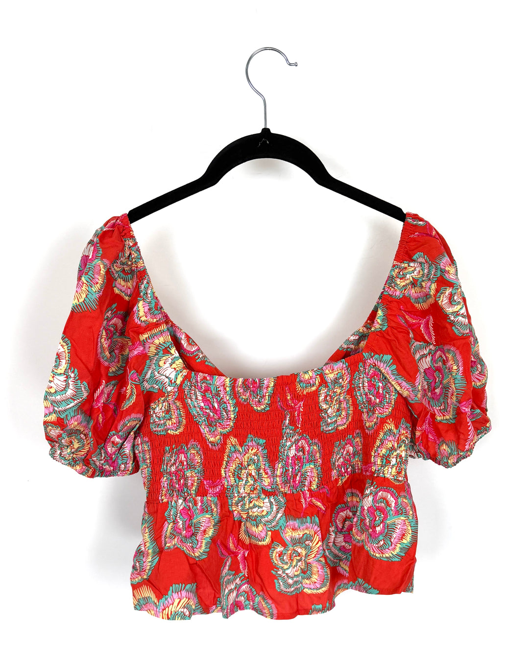 Red Floral Shirt - Size 4/6