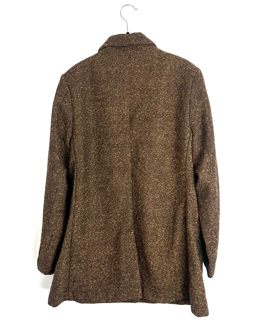 Old Navy Brown Tweed Coat - Large