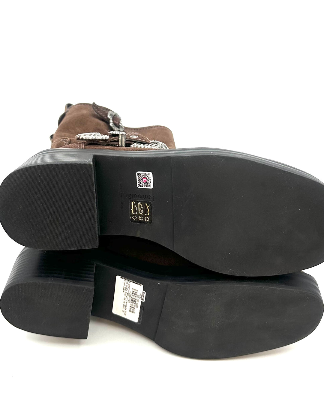 Brown Suede Buckle Boots -  Size 8, 9 and 11