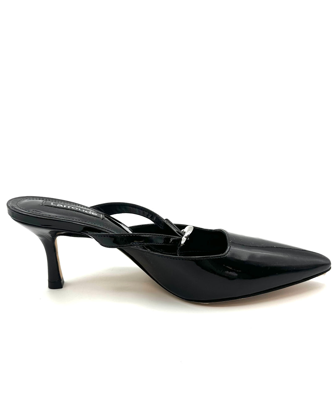 Black Patent Leather Mules - Size 7 and 8