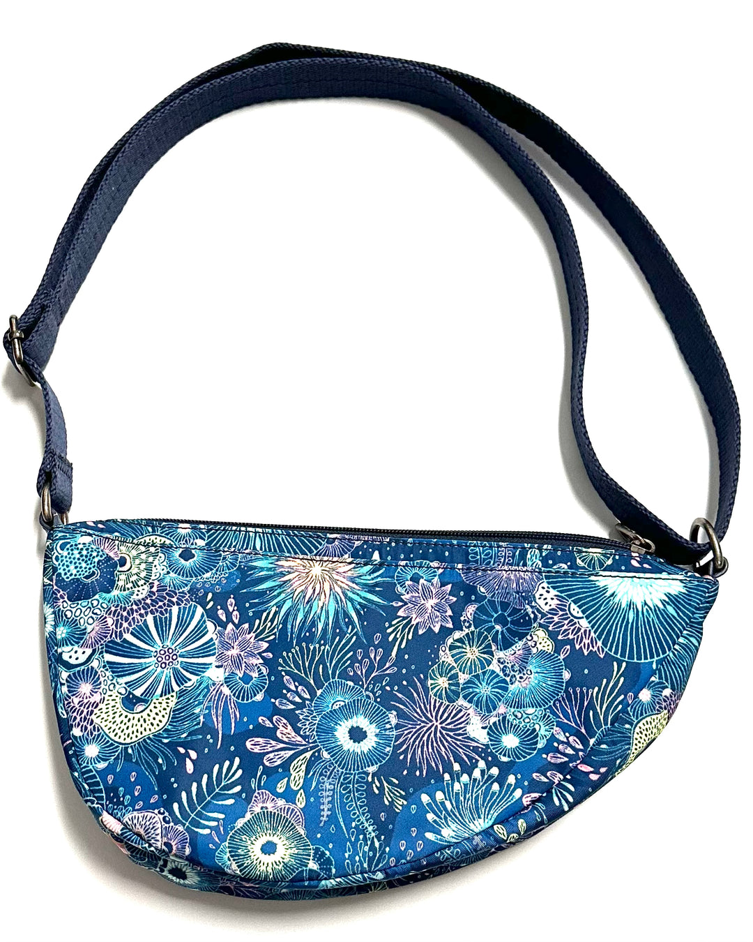 Teal Water Motif Crossbody Sling Bag