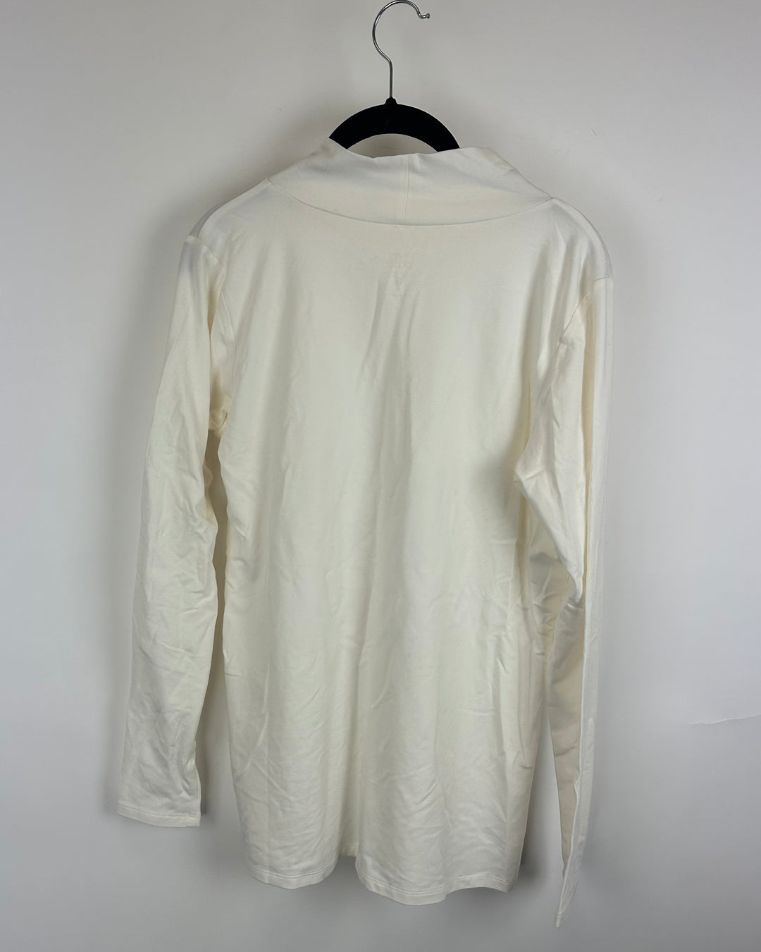 White Mock Neck Long Sleeve Shirt - Size 6/8