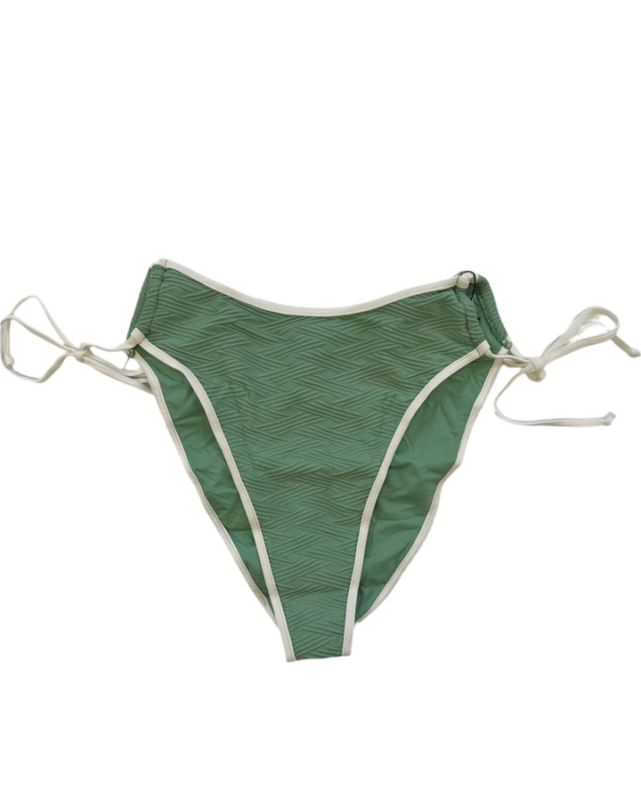 Olive Green High Waisted and Side Cut Out Bikini Bottom - Extra Extra Large