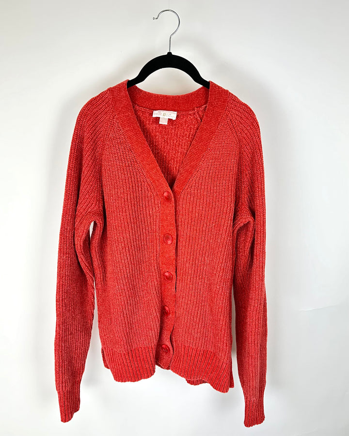 Orange Button Down Sweater - Size 4