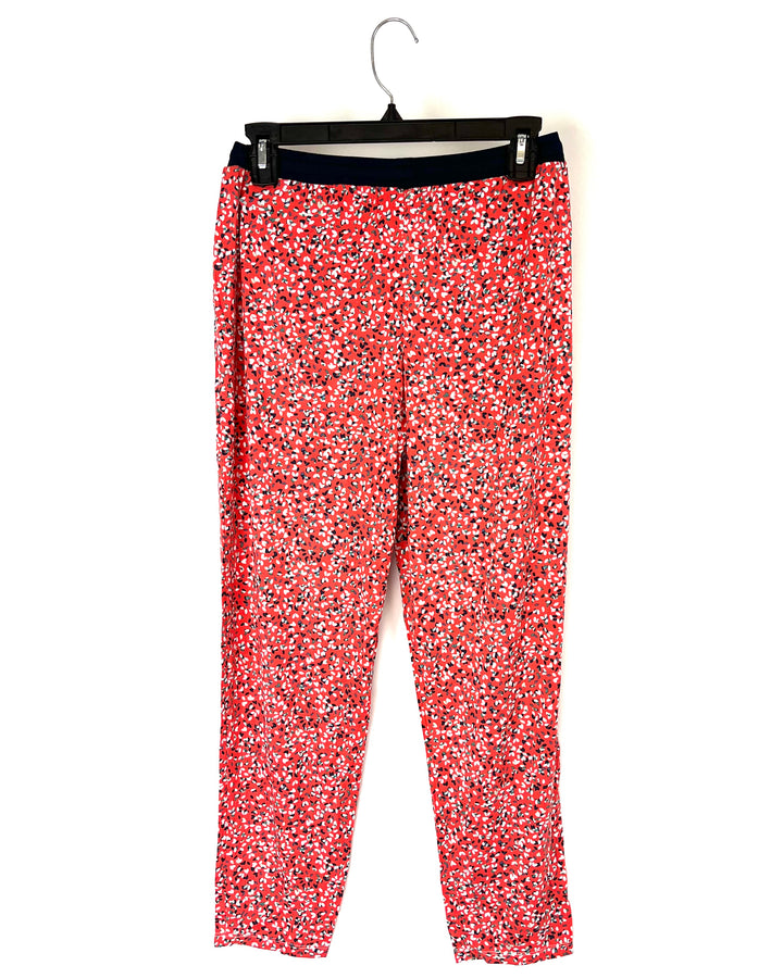 Coral Printed Pajama Pants - Small