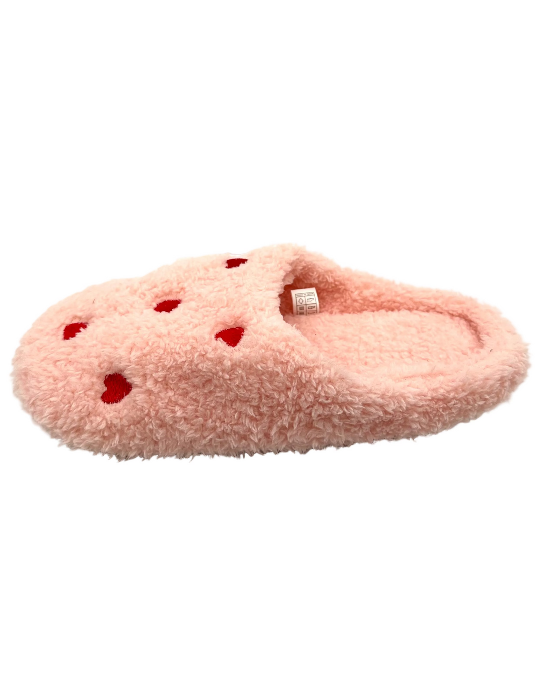 Baby Pink Heart Slippers - Size 8