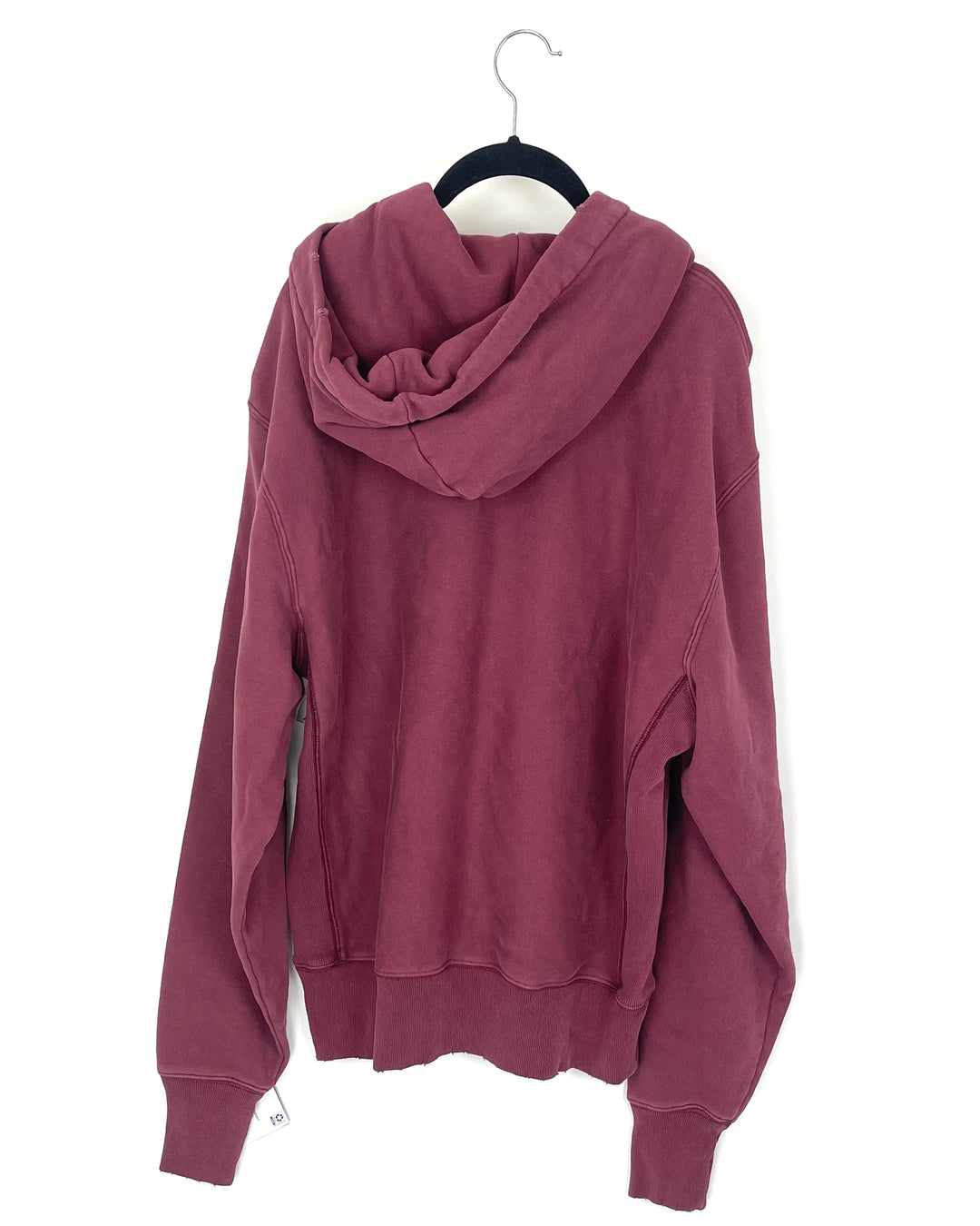 Burgundy Distressed Graphic Hoodie - Medium
