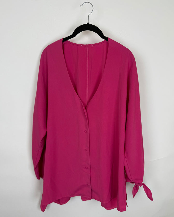 Dark Pink Blouse - Size 12/14