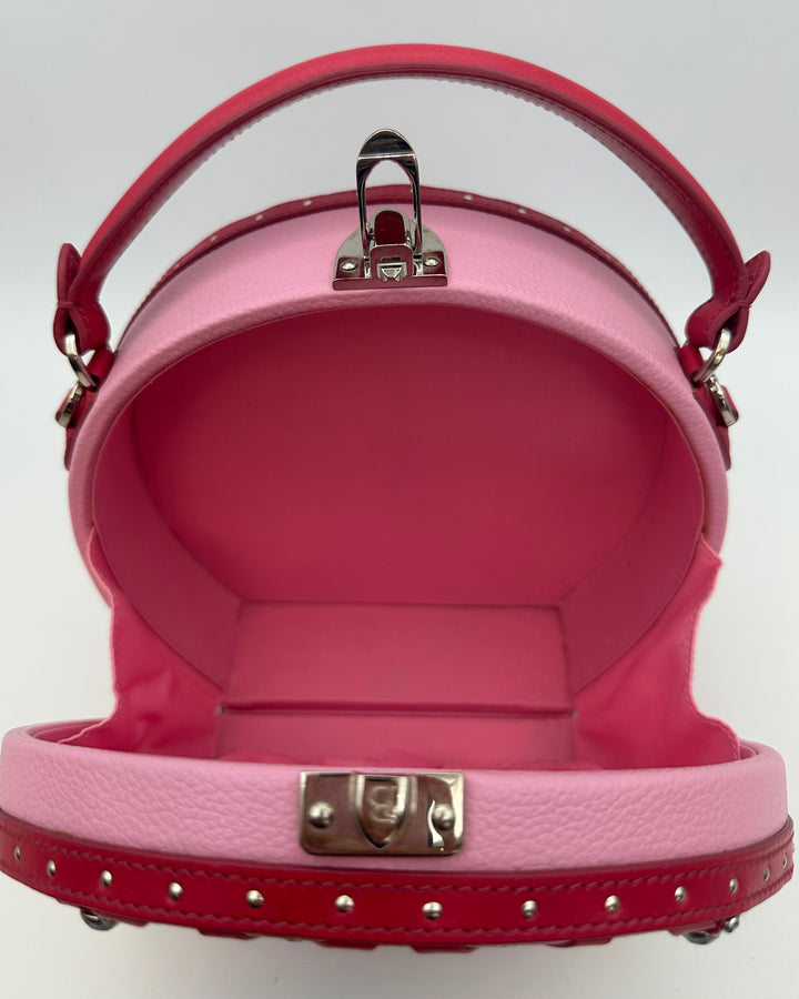 Pink Structured Round Purse