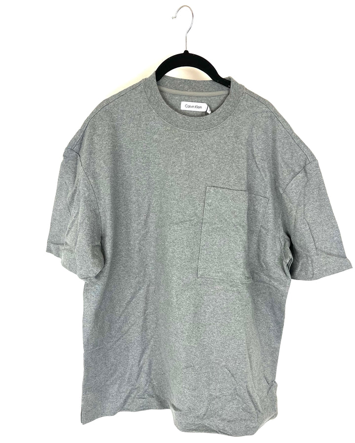 MENS Dark Gray Structured T-Shirt - Medium