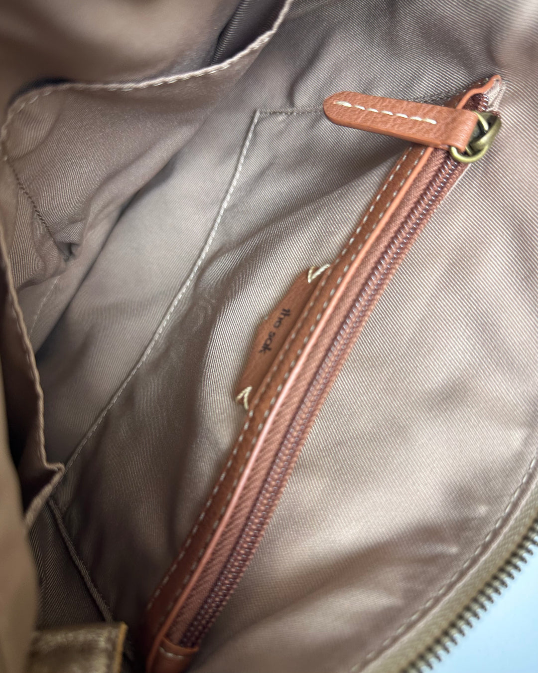 Gold Metallic Leather Crossbody Bag