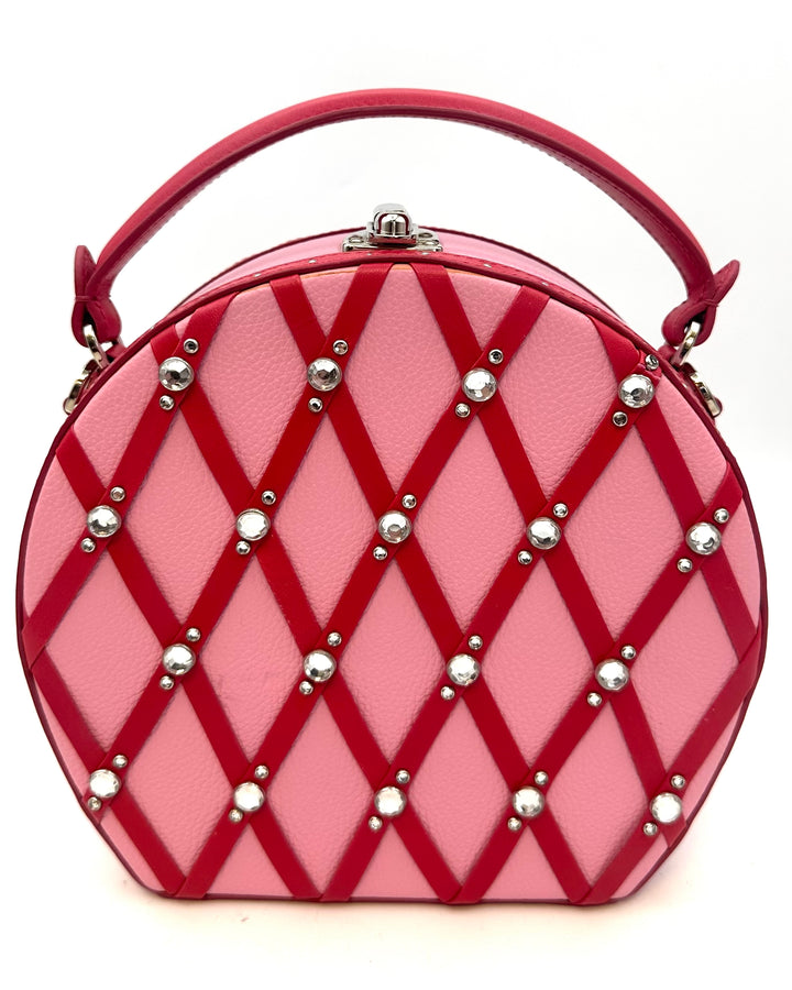 Pink Structured Round Purse