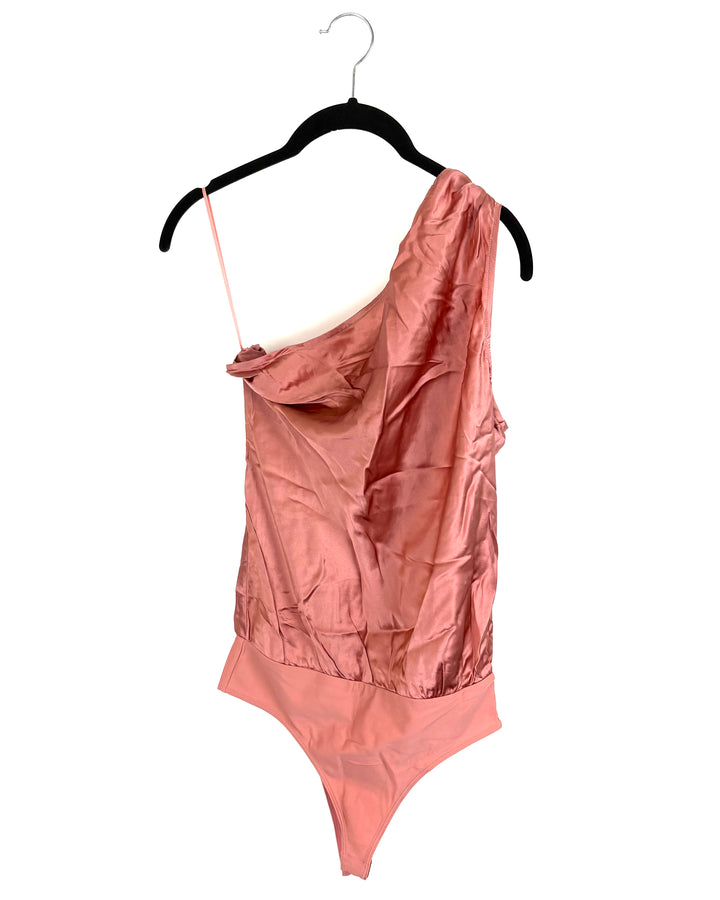 Pink One Shoulder Bodysuit - Extra Small