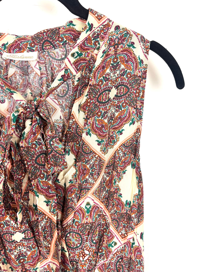 Pink Paisley Dress- Size 4/6