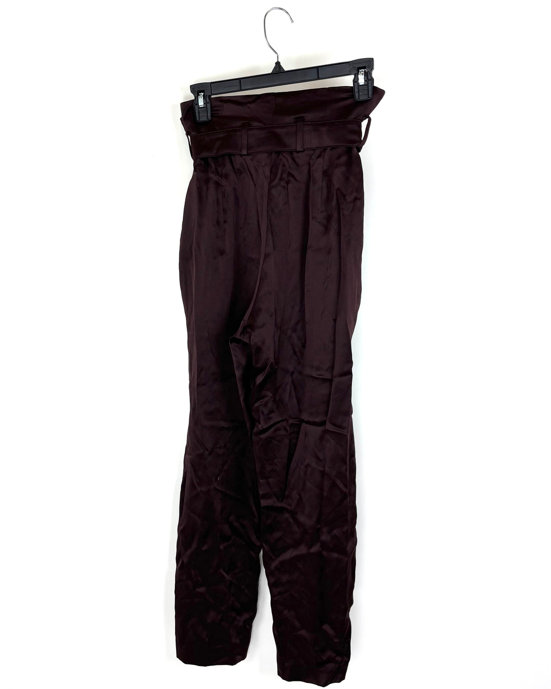 Flowy Brown Pants with Wrap Belt - Size 4/6