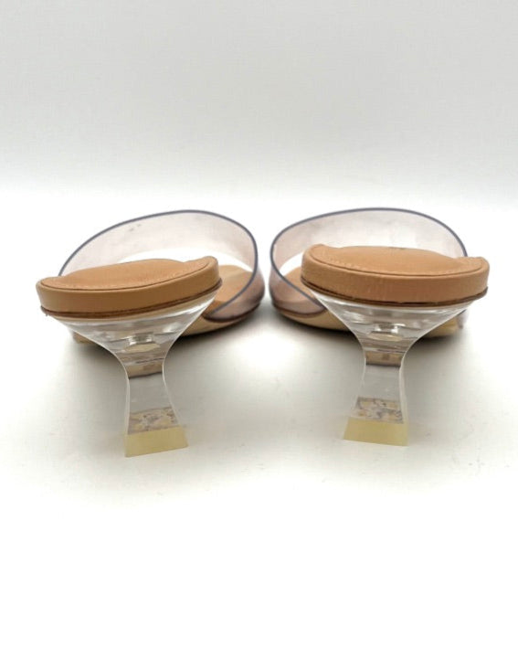 Tan And Clear Mule - 5 and 6