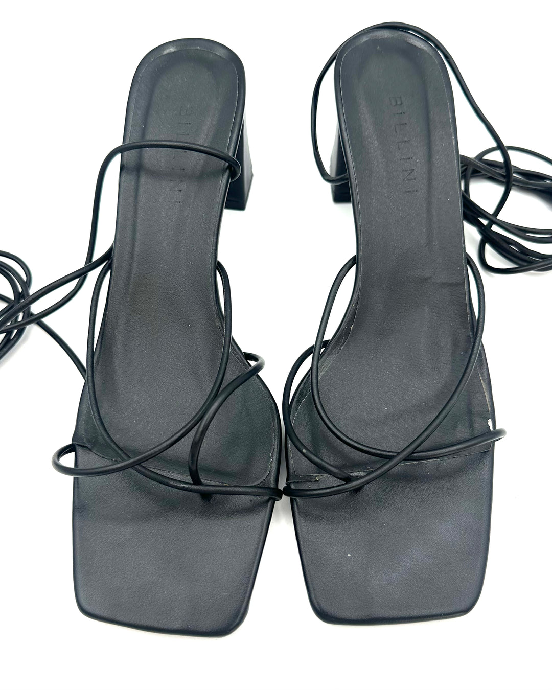 Black Strappy Sandals - Size 6- 10
