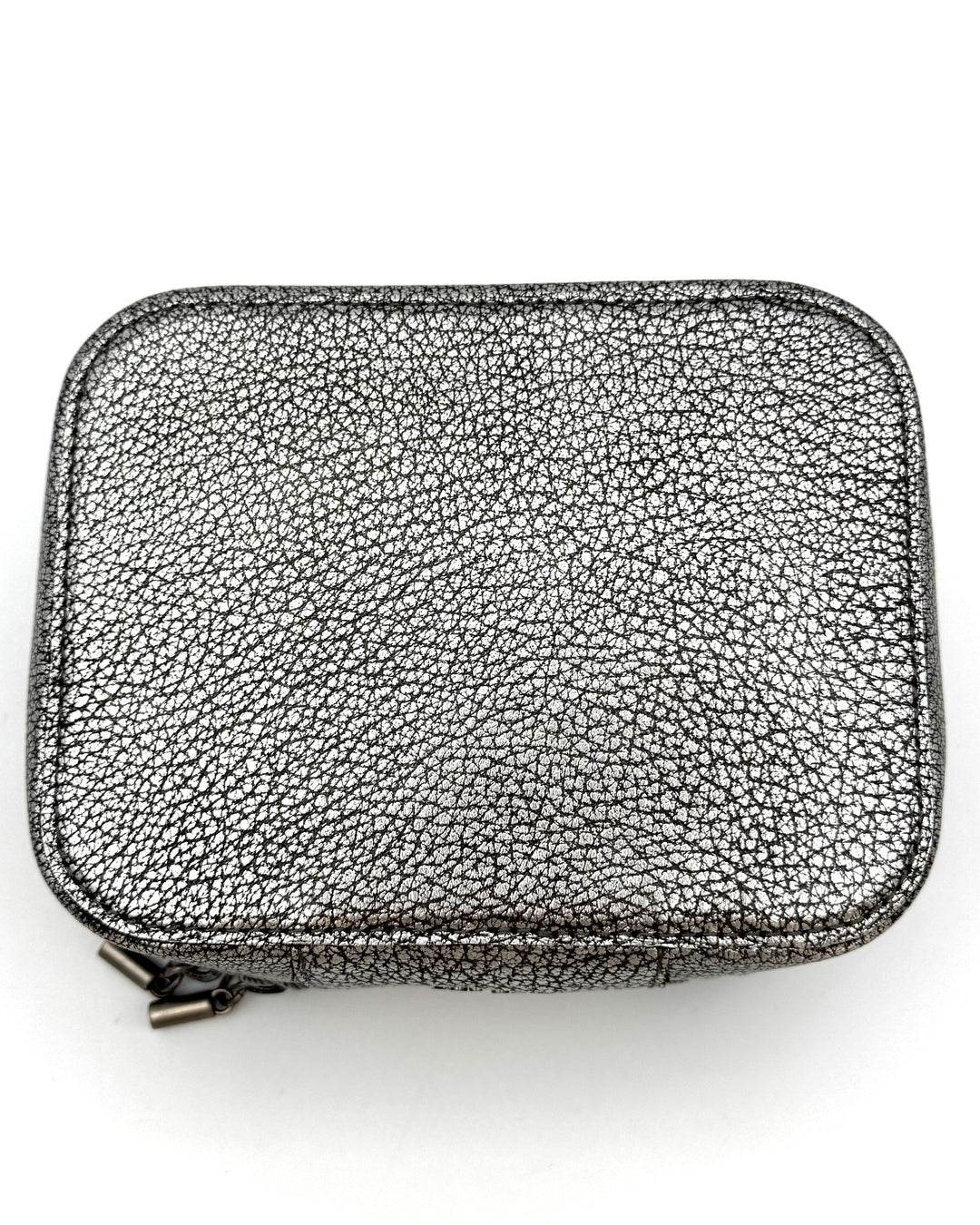 Cracked Silver Metallic Travel Case