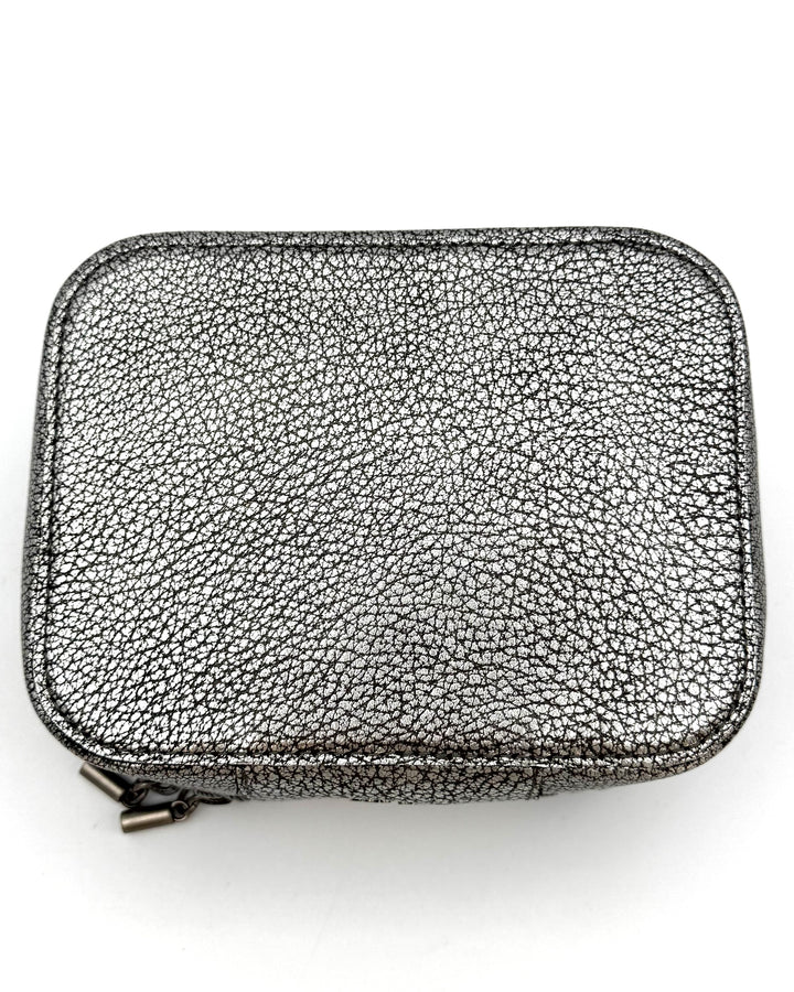 Cracked Silver Metallic Travel Case
