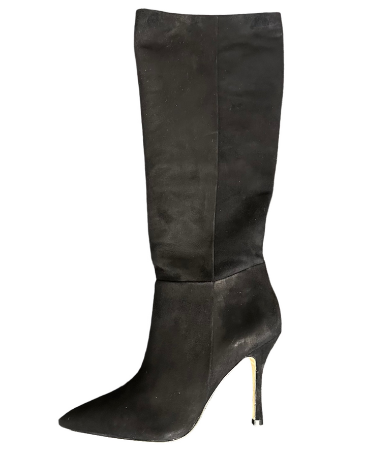 Black Suede Pointed Toe Boots - Size 5, 8 and 9