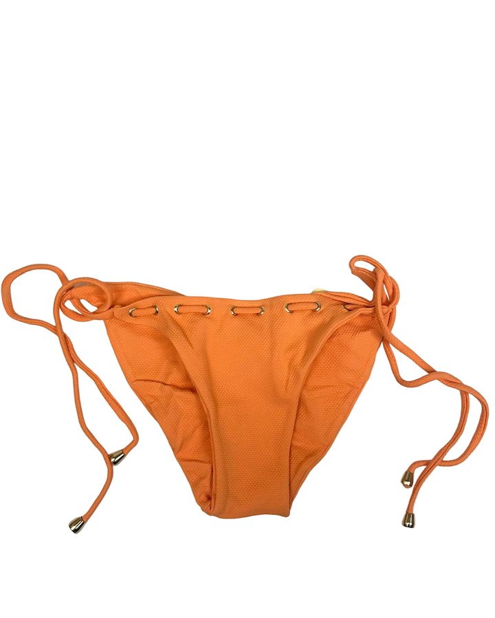 Creamsicle Orange Textured String Bikini Bottom - XS, S, M