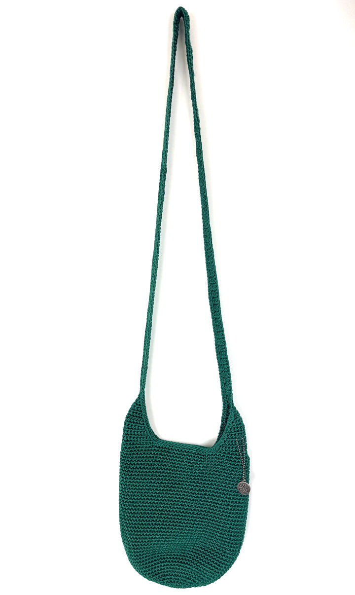 Forest Green Crochet Crossbody Bag