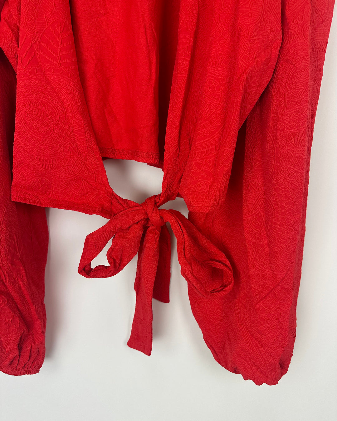 Red Embossed Coverup Top - Extra Large/Extra Extra Large
