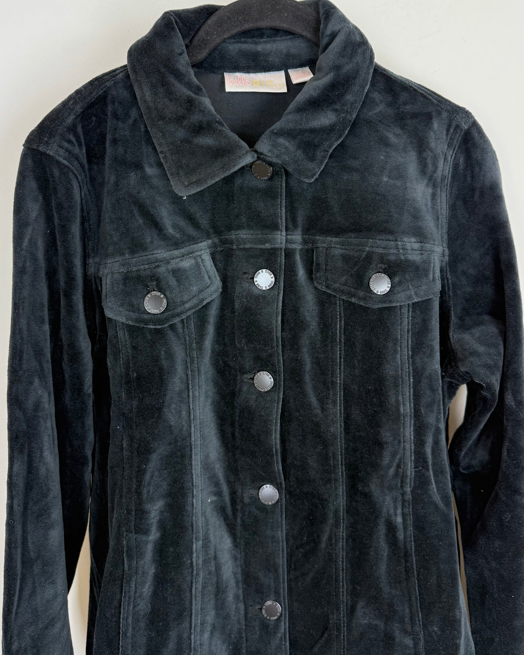 Black Velour Jacket - Size 6/8