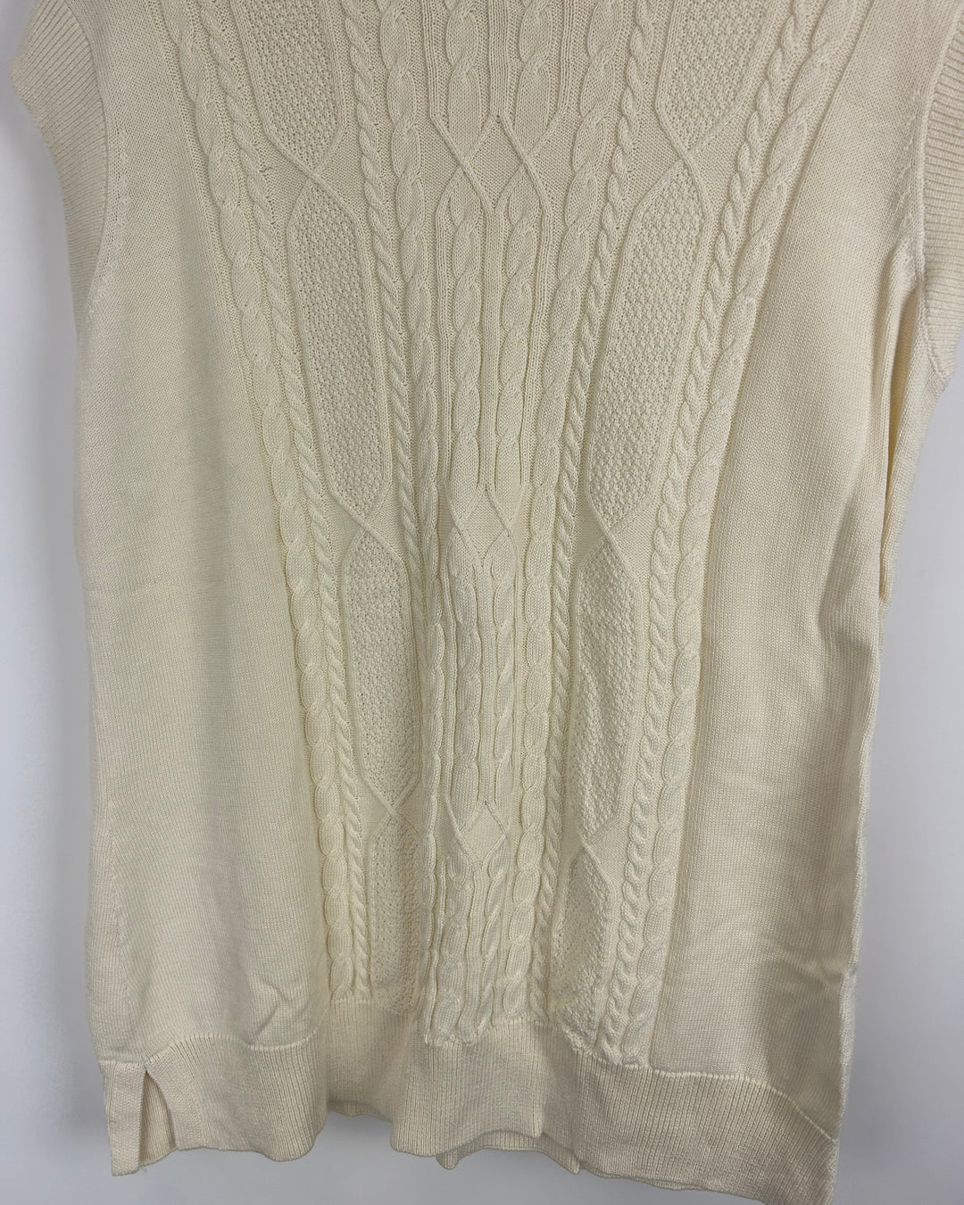 Ivory Cabled Mock Neck Sweater - Size 6/8