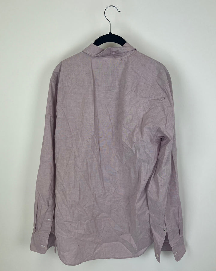 MENS Violet Collared Shirt With Small Purple Accents - Slim Fit Medium