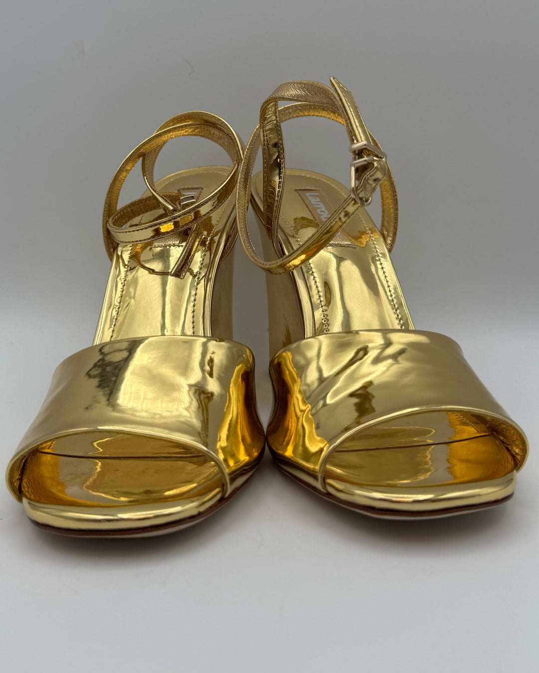 Gold Leather Wedge - Size 7
