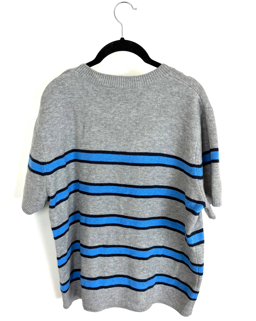 Blue & Gray Striped Knit Top - Size 16W-18W