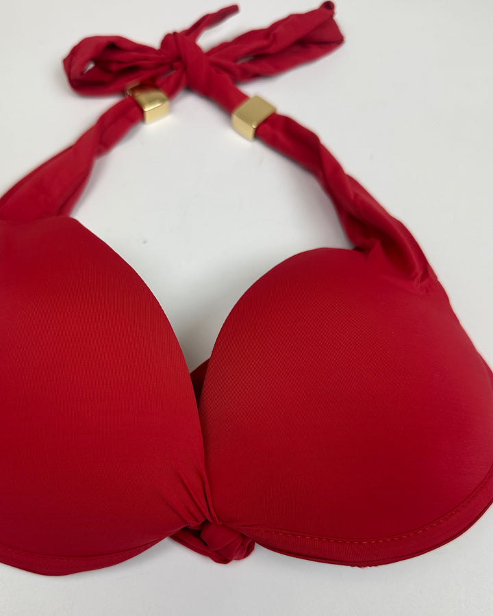 Red Halter Bikini Top - Small, Medium, Large, XL D Cup and XL DD Cup