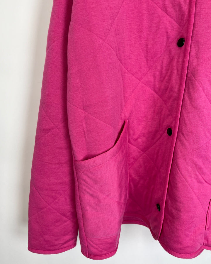 Pink Quilted Cardigan - Size 6/8