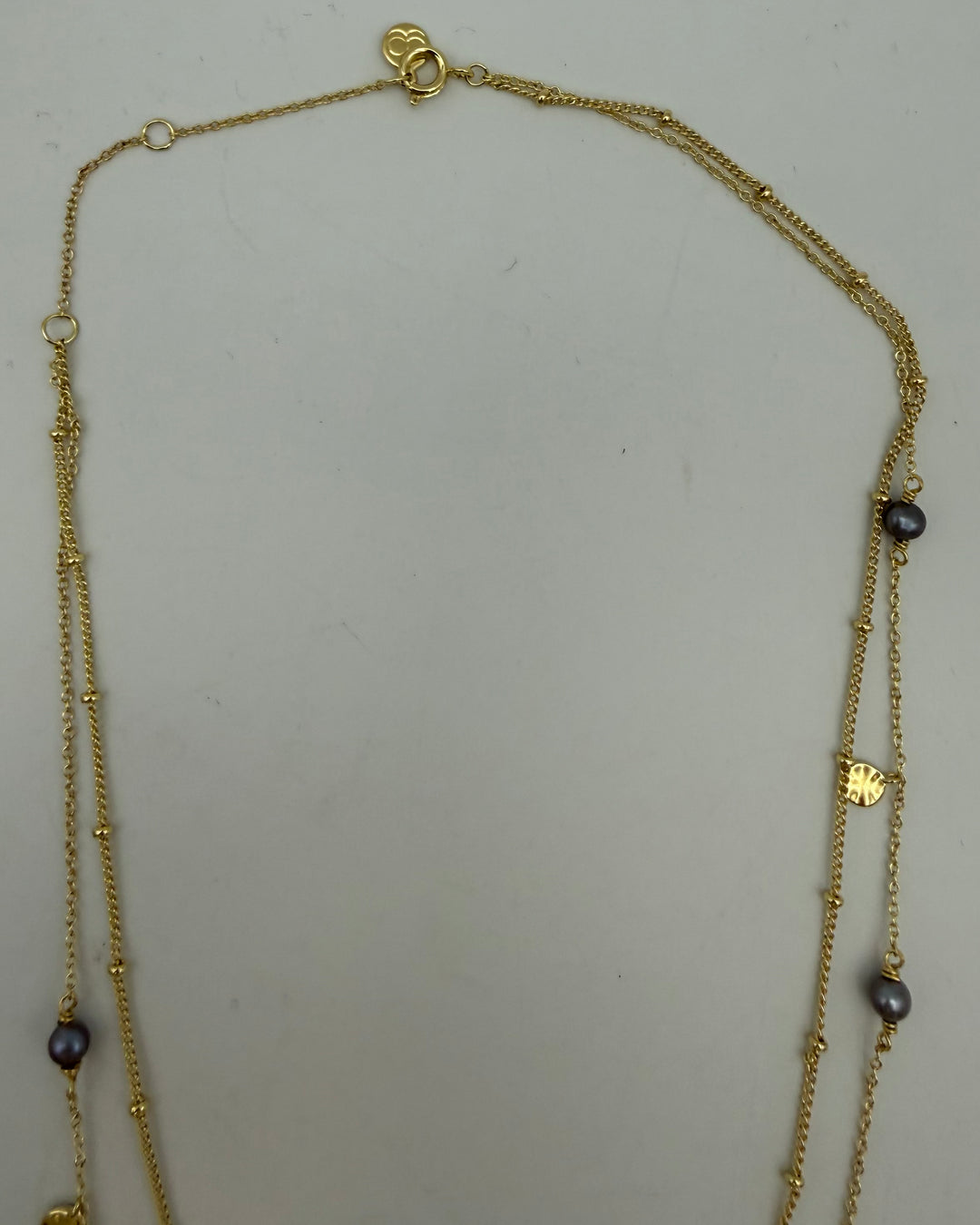 Layered Lavender Beads Necklace