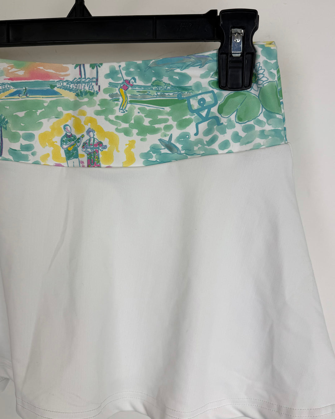 White Hawaiian Print Athletic Skort - Size 0/2