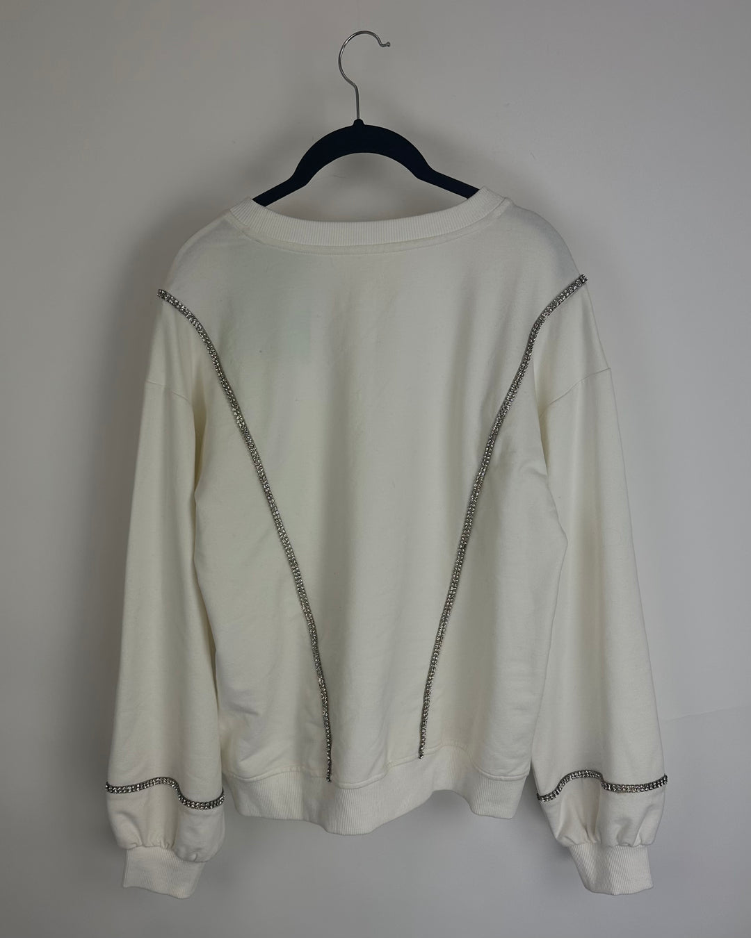 White Rhinestone Crewneck - Size 2/4