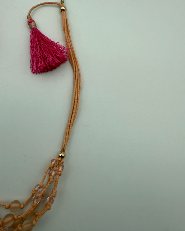Light Pink Fabric Necklace