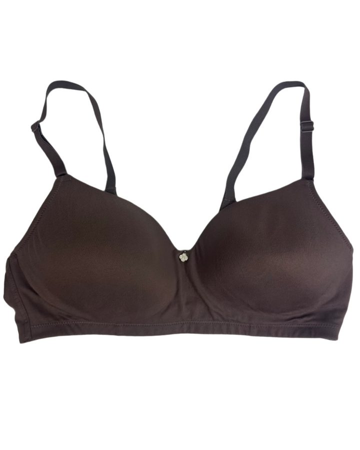 Chocolate Brown Wireless Bra -34B, 38C and 42DDD