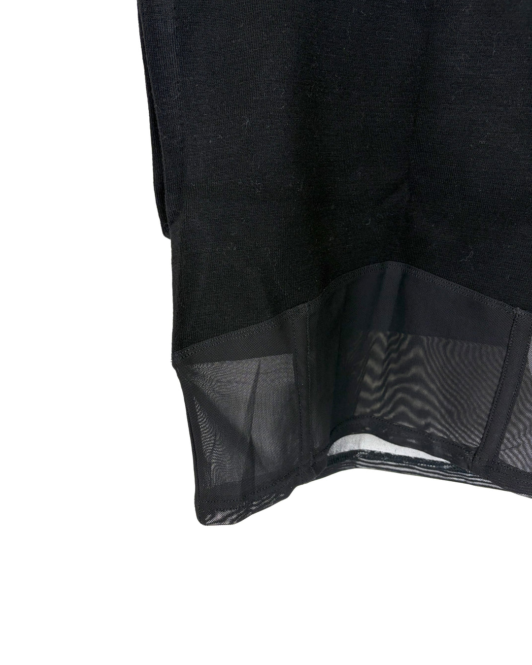 Sleeveless Black Sweater Top With See-through Bottom - Size 4/6