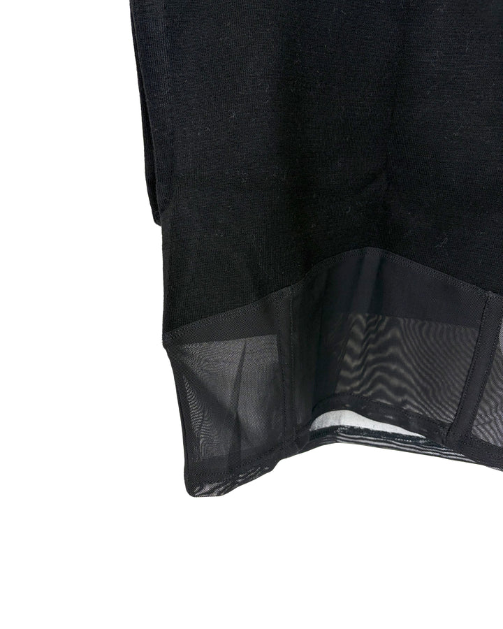 Sleeveless Black Sweater Top With See-through Bottom - Size 4/6