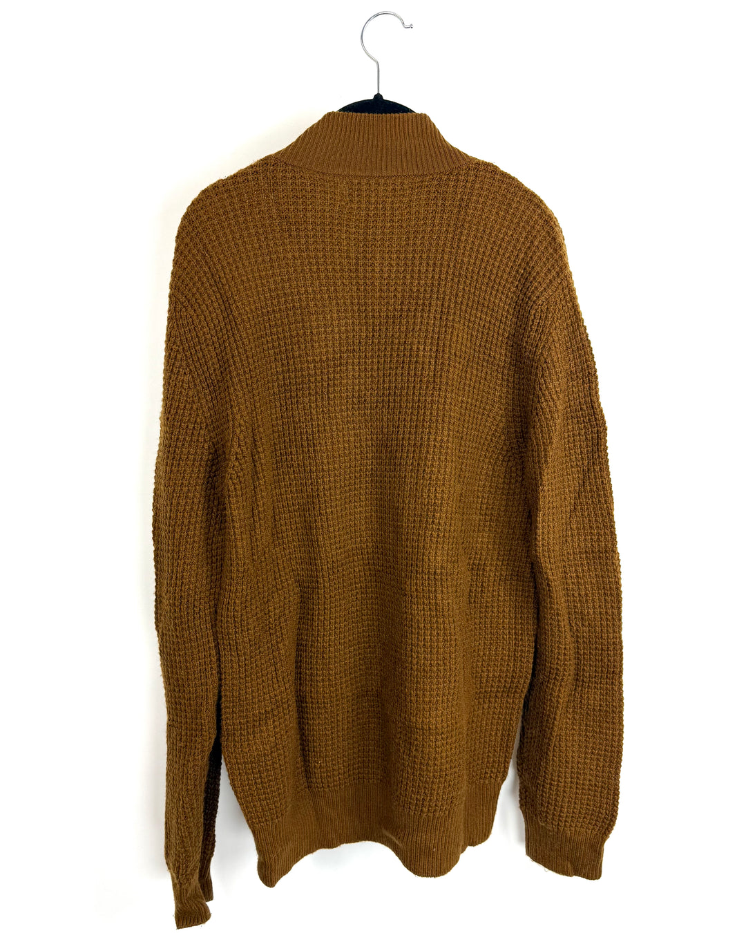 Brown Zip Up Knit Jacket - Mens Medium / Womens Large