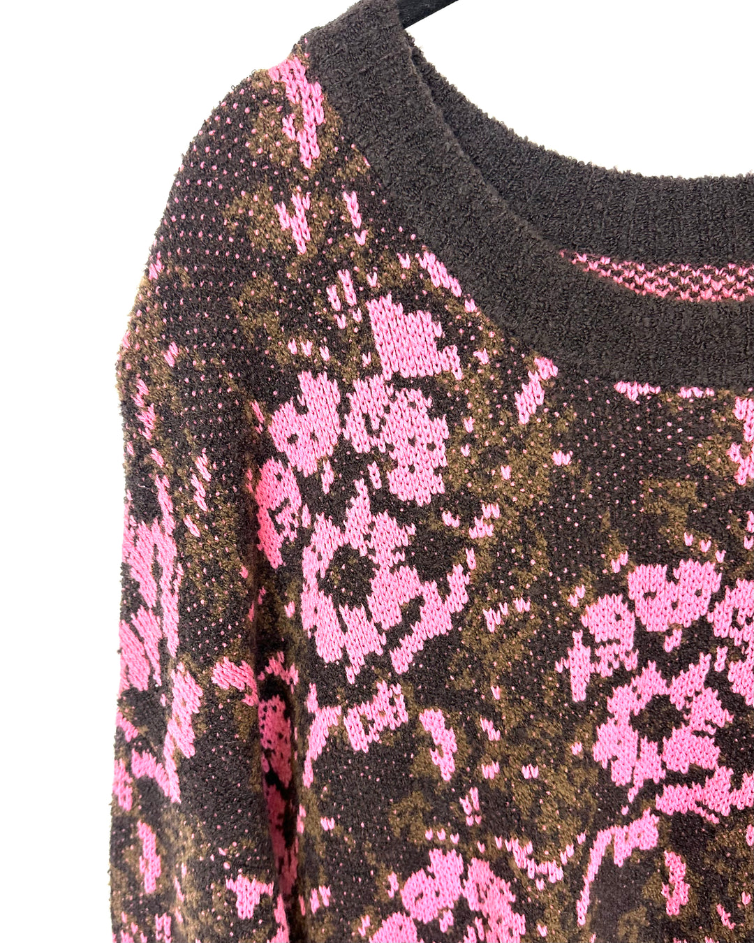 Pink & Brown Knit Sweater - Size 4/6