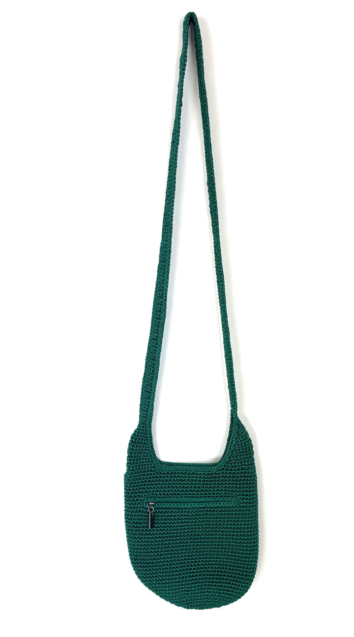 Forest Green Crochet Crossbody Bag