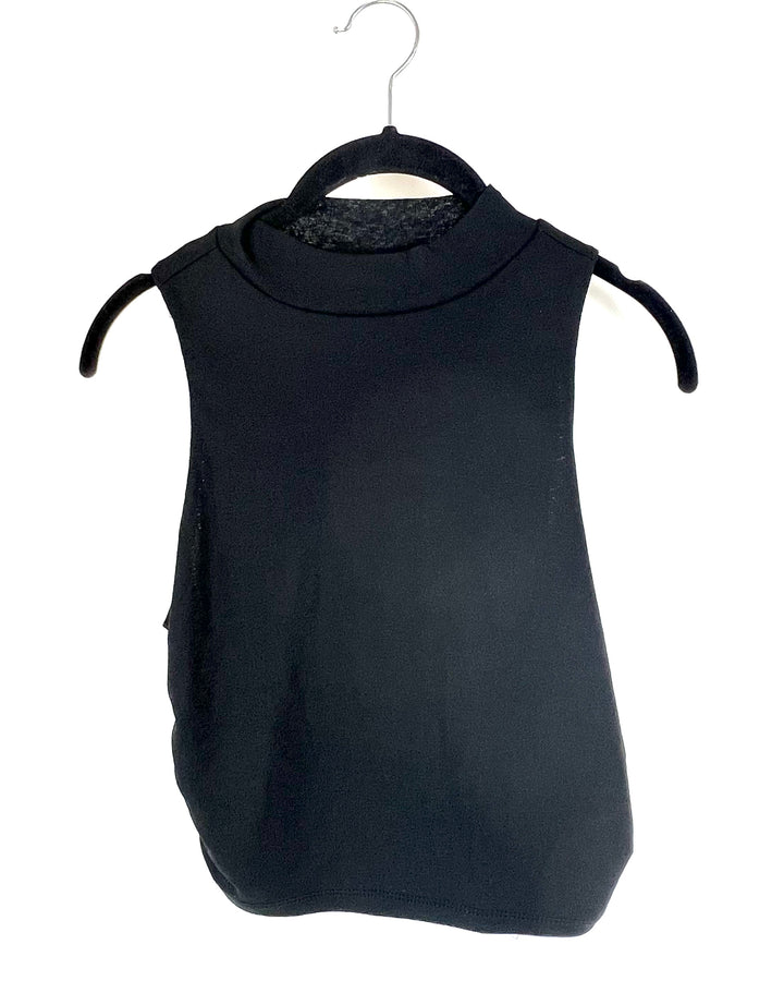 Black Mock Neck Top- Small