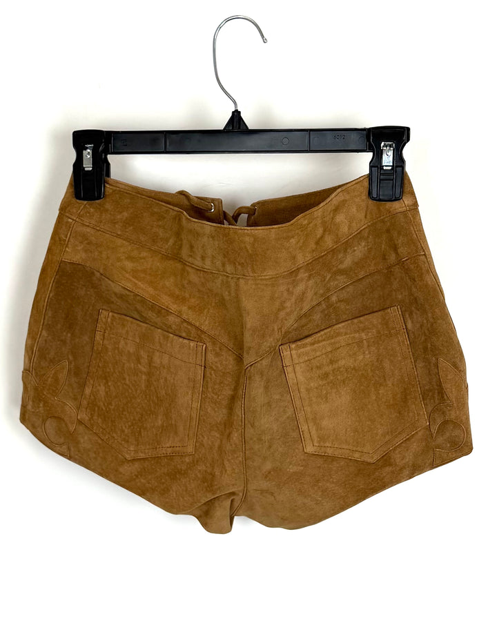Brown Suede Shorts - Size 2/4